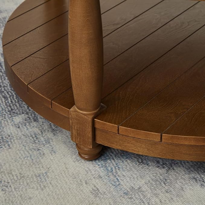24KF Upholstered Round Coffee Table - Image 6