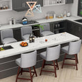 Counter Height Barstools Set of 6, 360° Swivel Bar Stools by TIMSATIO
