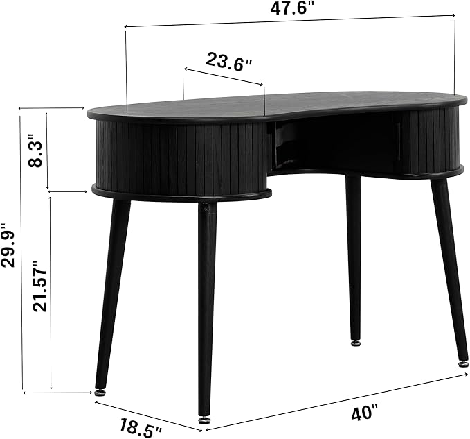 NTC Ripple Desk, Modern Wooden Writing Desk - Image 3
