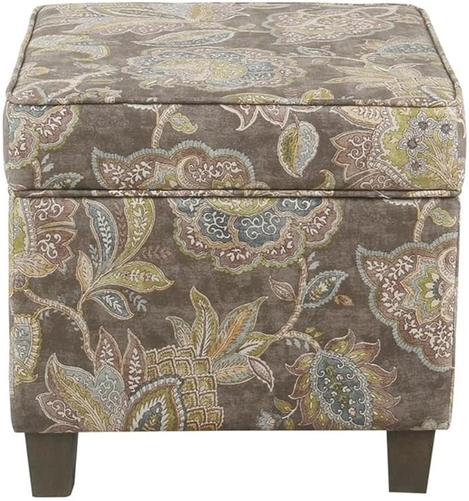Homepop Home Decor |K7342-A824 | Classic Square Storage Ottoman - Image 4