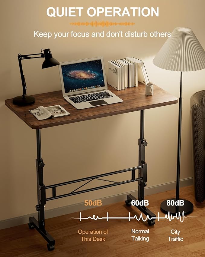 Small Standing Desk Adjustable Height, Mobile Stand Up Desk - Image 5
