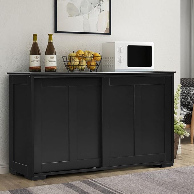 Costzon Sideboard Buffet Cabinet, Wooden Kitchen Storage Cabinet - Image 8