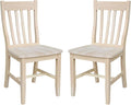 Set of Two Cafe Dining Chairs, Unfinished by InternationalConcepts