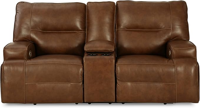 Signature Design by Ashley Francesca Modern Tufted Leather Power Reclining - Image 5