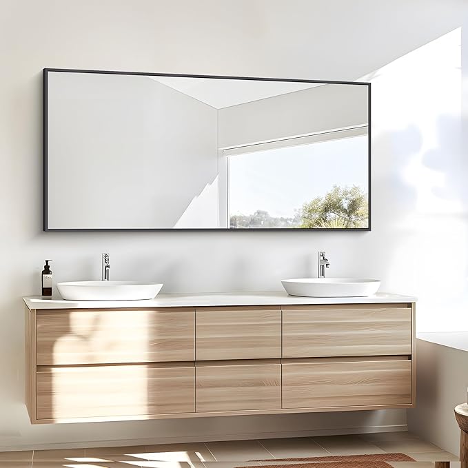 BONEWEI Bathroom Mirror, 24x48 inch Wall Mirror - Image 2
