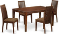 East West Furniture CAIP5-MAH-C 5 Piece Kitchen Table & Chairs Set Includes a by EastWestFurniture