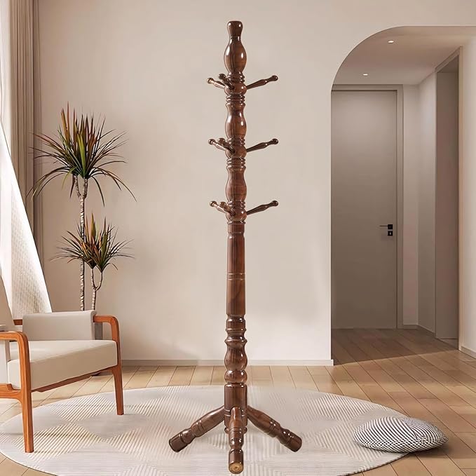 Coat Rack, Natural Wood Coat Racks - Image 4