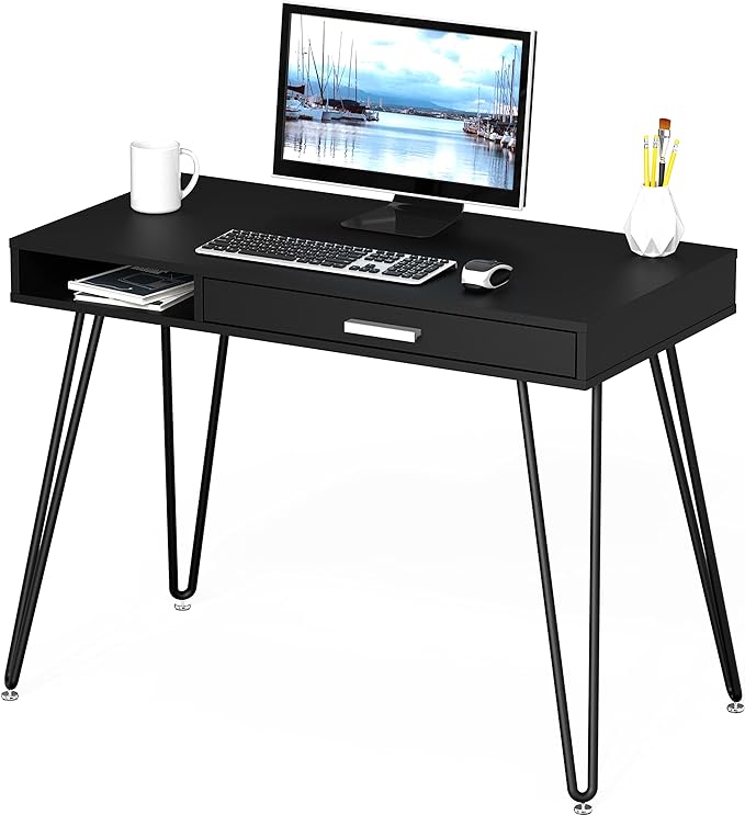 SHW Home Office Computer Hairpin Leg Desk by SHW