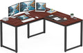SHW 55 x 60 Inches Commercial-Grade L-Shape Corner Office Computer Desk by SHW