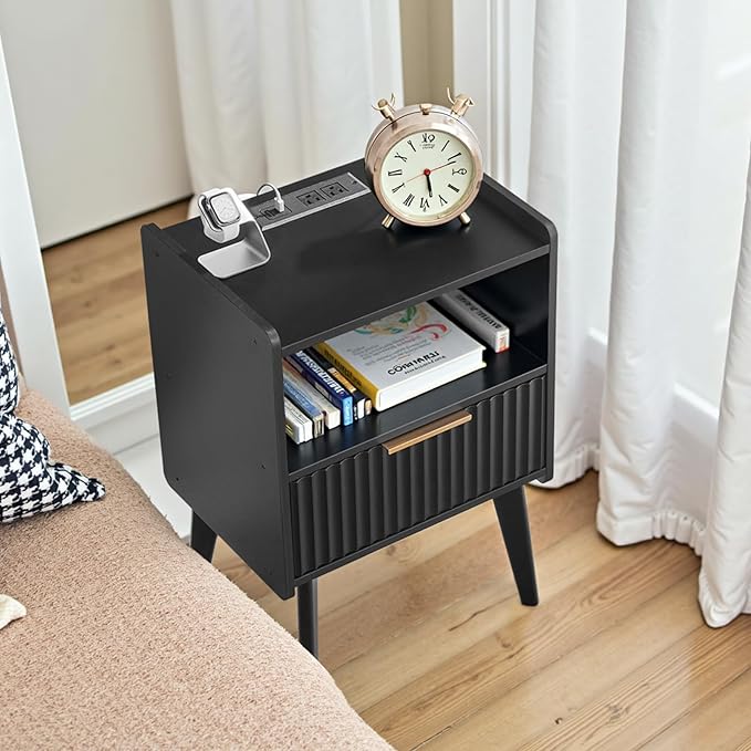 Fluted Nightstand, End Table, Small Modern Bedside Table - Image 4