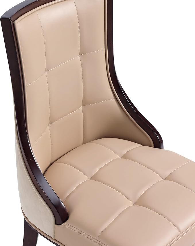 Manhattan Comfort Fifth Avenue Faux Leather Dining Chairs, Parsons Accent - Image 11