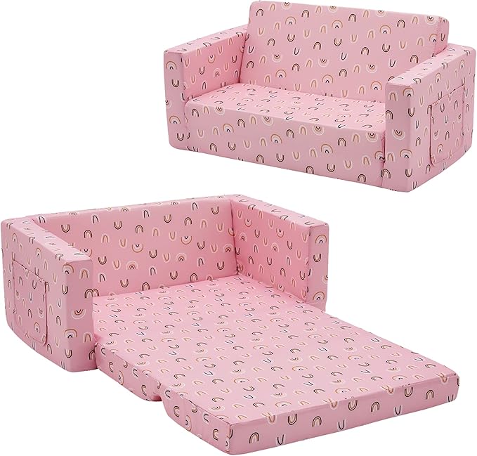 Ulax furniture Kids Sofa Chair Children FILP-Out Chair 2-in-1 Convertible Sofa - Image 4