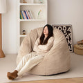 N&V Large Shell Bean Bag Chair, Adult Size Bean Bag Sack, Foam Filling by NV