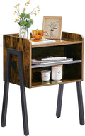 VECELO Nightstand Industrial Side End Table/Stackable Accent Furniture by VECELO
