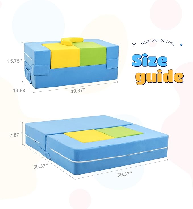 Modular Kids Sofa, Toddler Couch Foam Armchair - Image 2