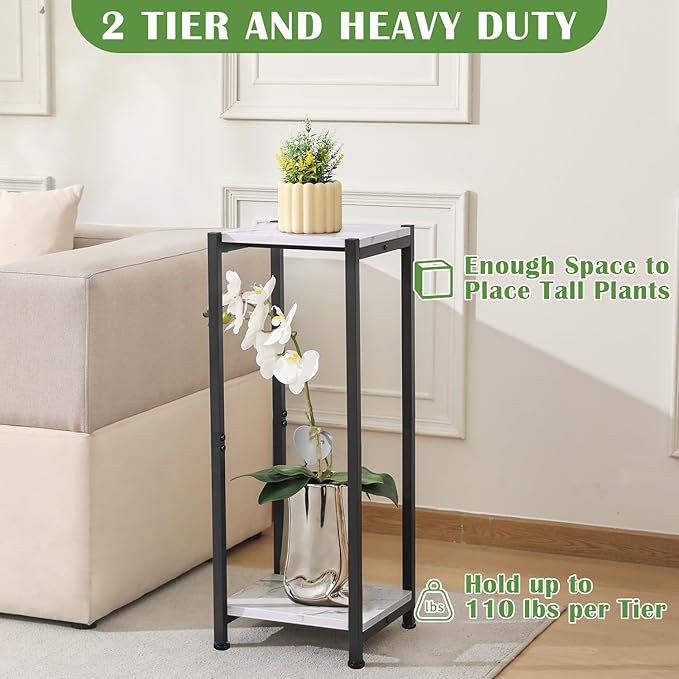 Tall Plant Stand Indoor, 31 Inch Plant Stands, 2 Tier Metal Plant Stand - Image 4