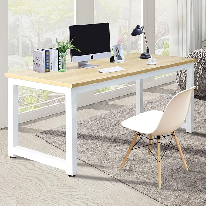 NSdirect Modern Computer Desk 63 Inch Large Office Desk, Writing Study Table - Image 5
