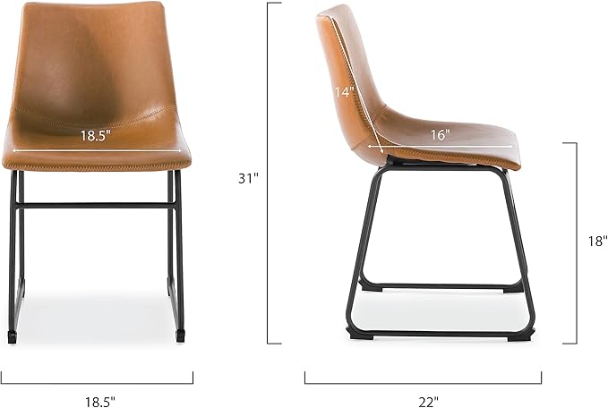EdgeMod Brinley Dining Chair in Tan - Image 3