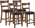 COSTWAY Barstools Set of 4, 25.5-Inch Counter Height Chair by COSTWAY