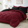 HEVUMYI Red & Black Cali-King Comforter Set by HEVUMYI