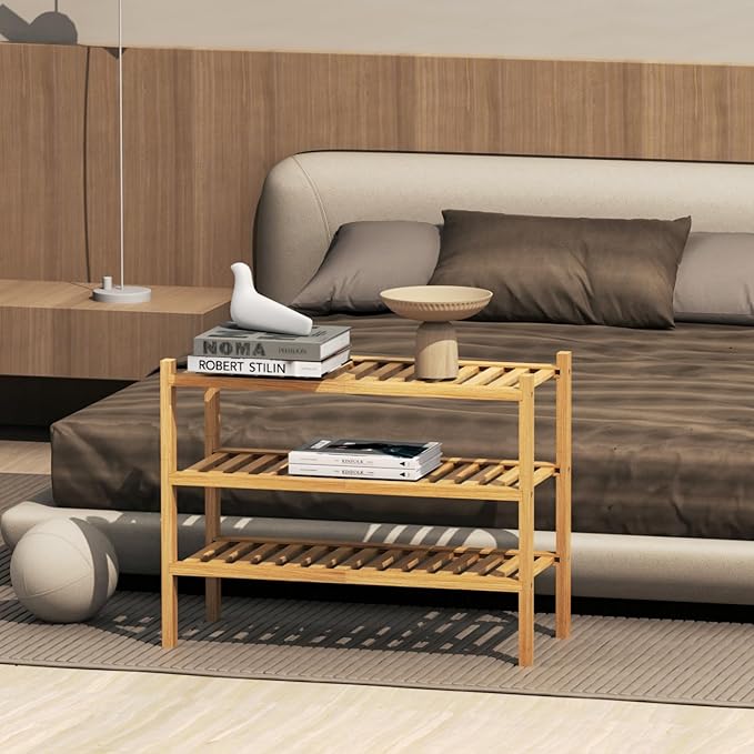 Shoe Rack 3-Tier Organizer-Stackable Storage Shelf - Image 5