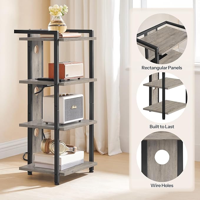 HOOBRO 4-Tier AV Media Stand, Media Console - Image 7
