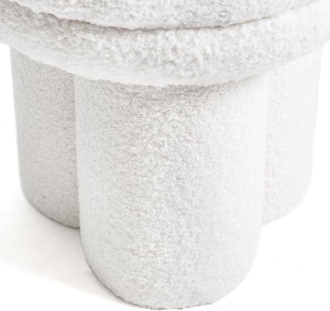 Furniture of America Rami Modern 18-inch Mushroom-Shape Upholstered Ottoman - Image 7