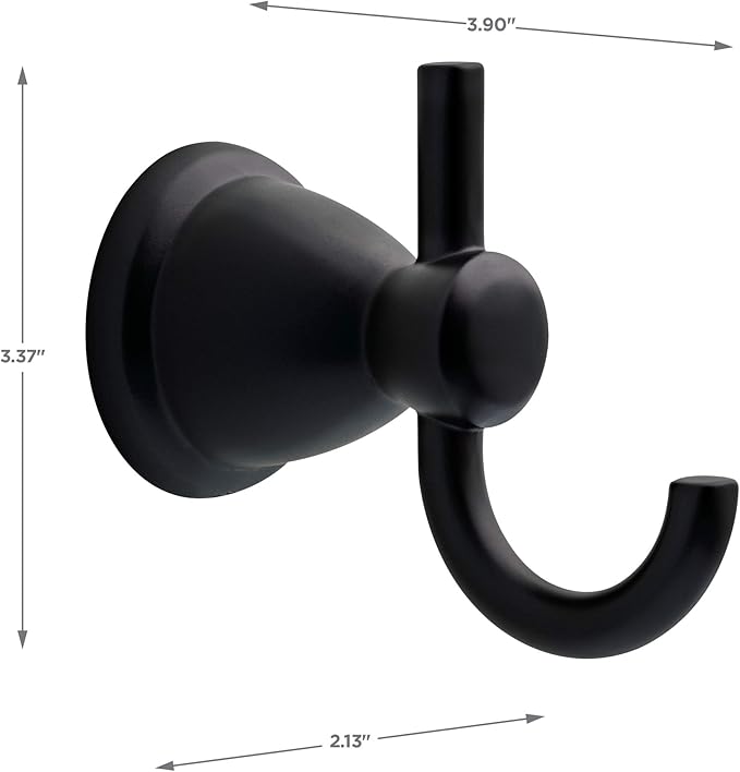Franklin Brass Kinla 5-Piece Bathroom Set Matte Black 18" and 24" Towel Bar - Image 21