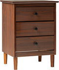Walker Edison Traditional Wood 3 Drawer Nightstand Side Table Bedroom Storage by WalkerEdison