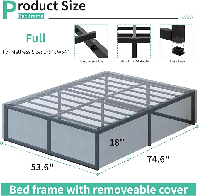 18 Inch Full Size Bed Frame - Image 2