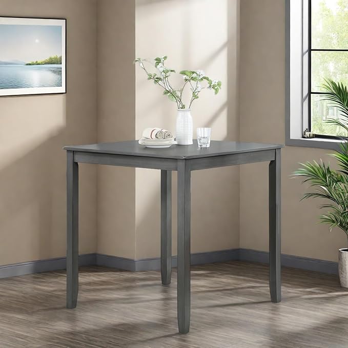 Dining Table for 4, Wooden Rectangular Kitchen Table - Image 5