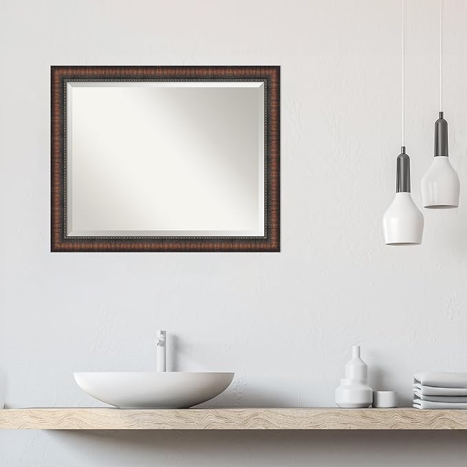 Amanti Art Brown Bathroom Mirror - Image 5