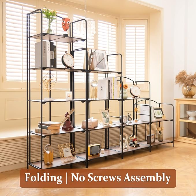 Crofy No Assembly Folding Bookshelf - Image 4