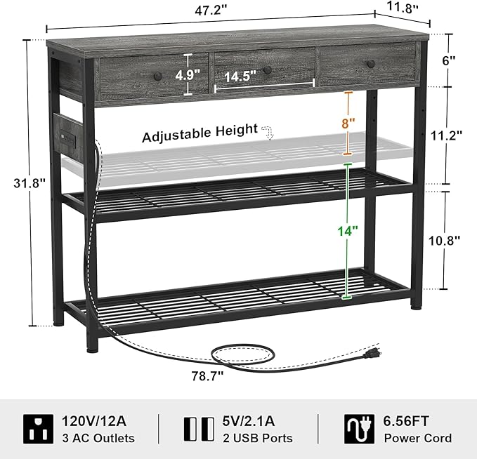 Ecoprsio 47'' Entryway Table - Image 3