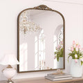 Keonjinn Gold Vintage Mirror 30" x 36", Antique Brass Mirrors by Keonjinn