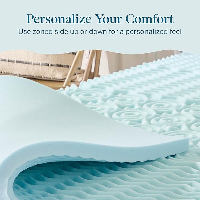 LUCID Gel Infused Memory Foam Mattress Topper – 2 Inch Mattress Topper – 5 - Image 5