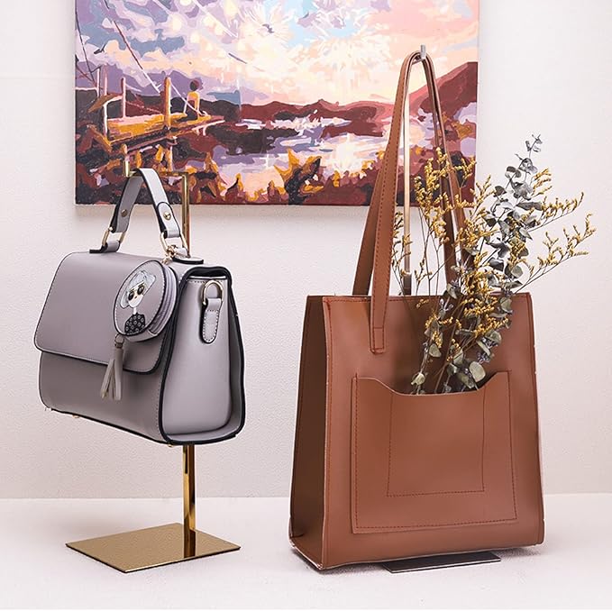 Gold Purse Display Stand, 2 Pack Handbag Display Stand Adjustable Height - Image 2