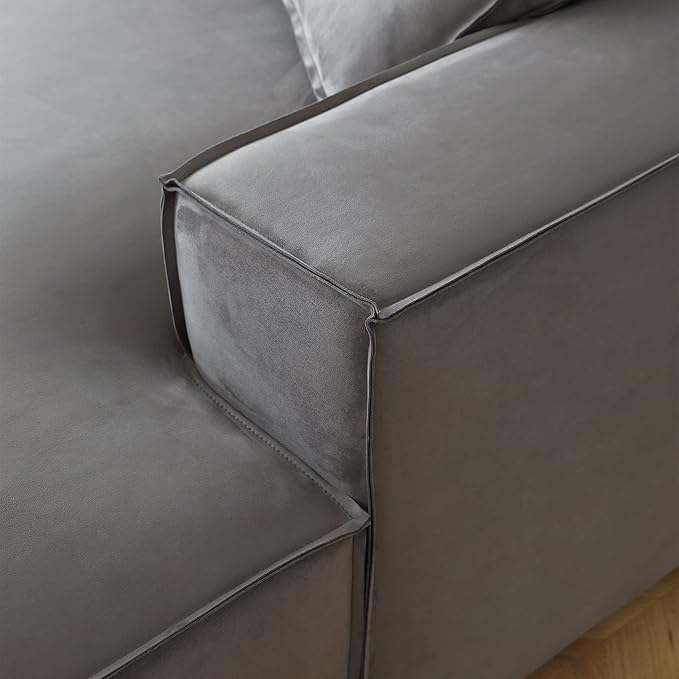 Acanva Modern L-Shaped Deep Sectional Sofa Furniture Set - Image 6