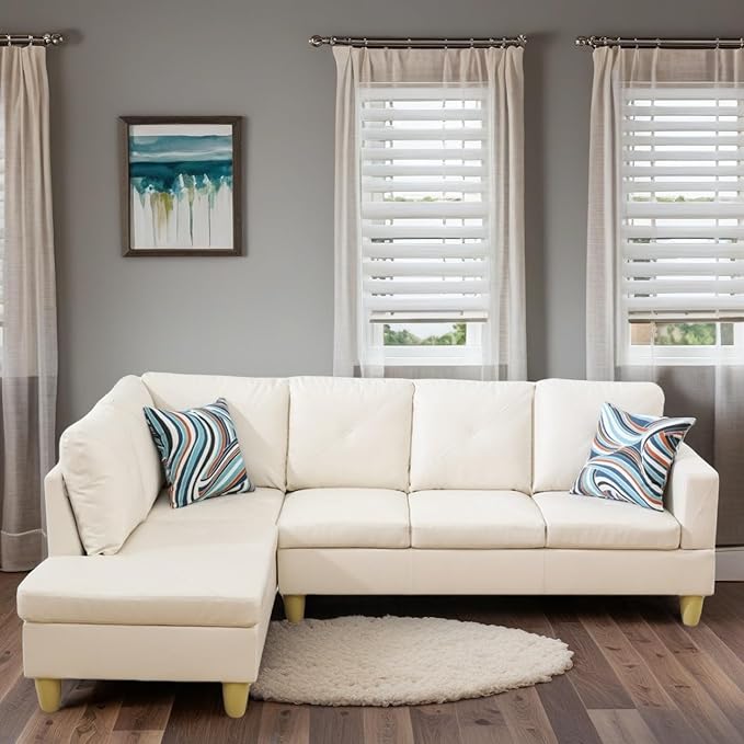 L-Shaped Sectional Sofa, Modern Sectional Couches Home Sofas - Image 4