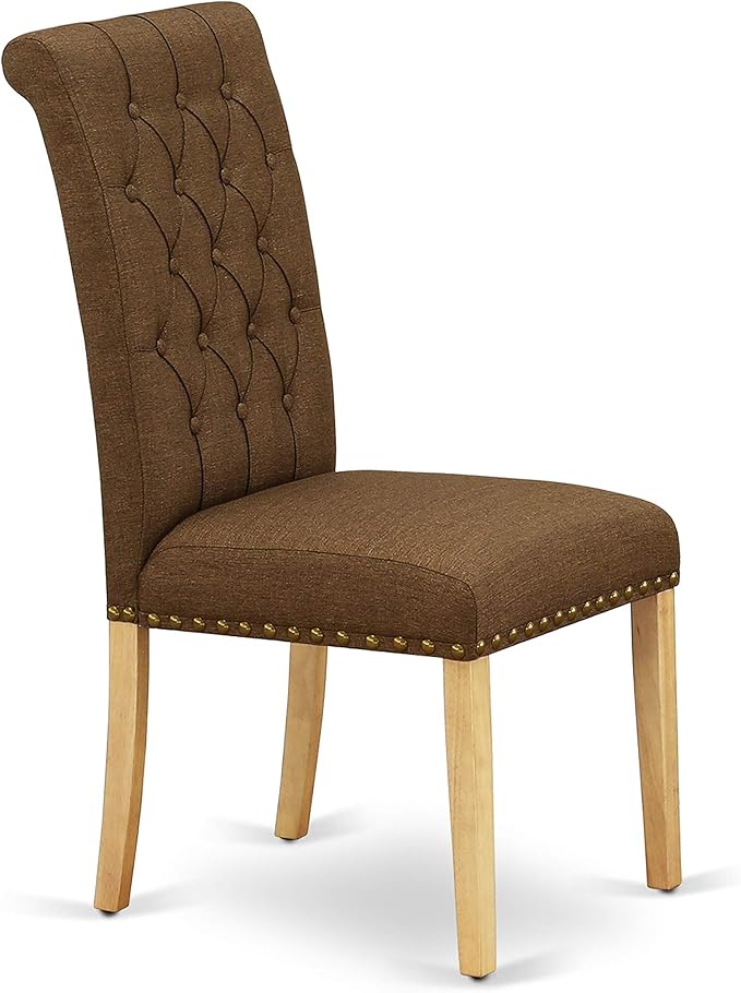 East West Furniture ESBR3-OAK-18 3 Piece Kitchen Table & Chairs Set Contains a - Image 6