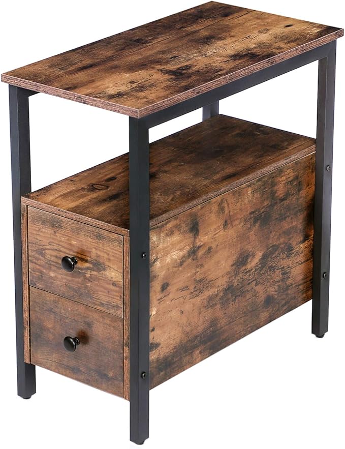 HOOBRO End Table, Narrow Chairside Table by HOOBRO