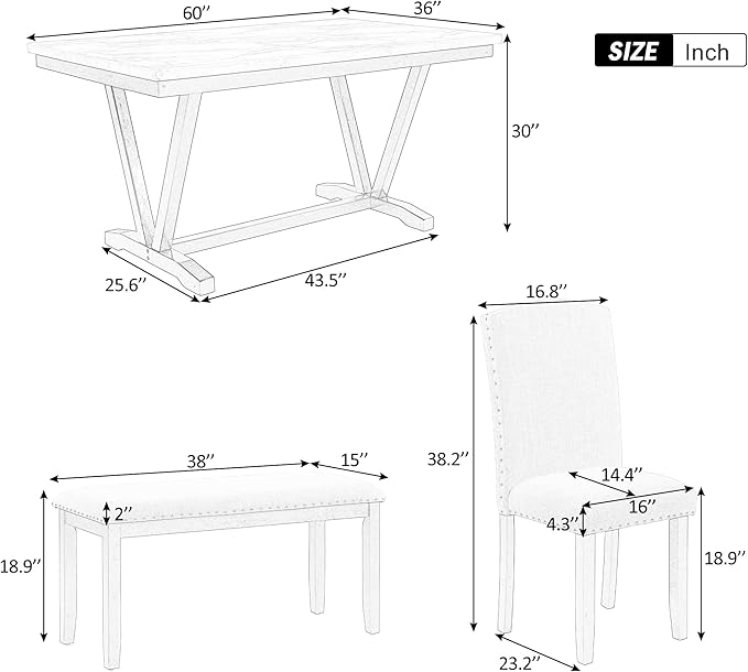 Ball & Cast 6 Piece Dining Table Set - Image 3