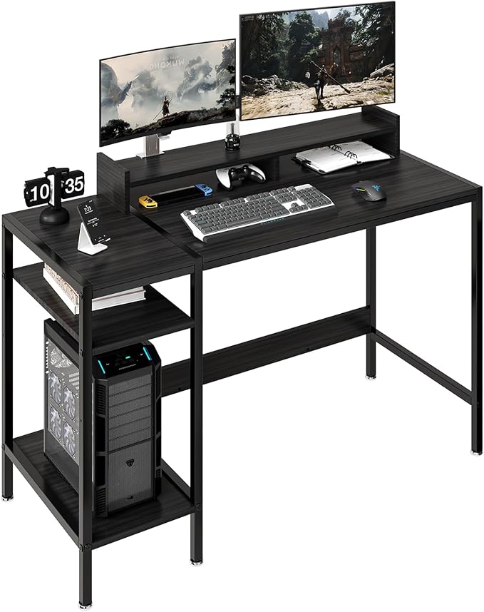 Computer Gaming Desk with Monitor Stand, Home Office Desk Suitable by VivomexisAura