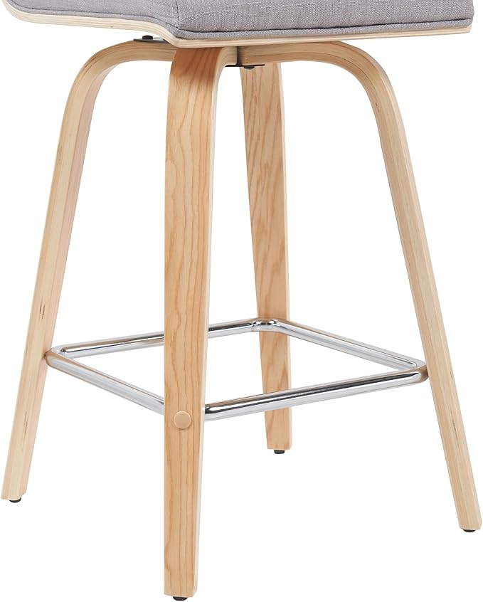 Armen Living Vienna Modern Swivel 26" Counter Height Barstool - Image 7