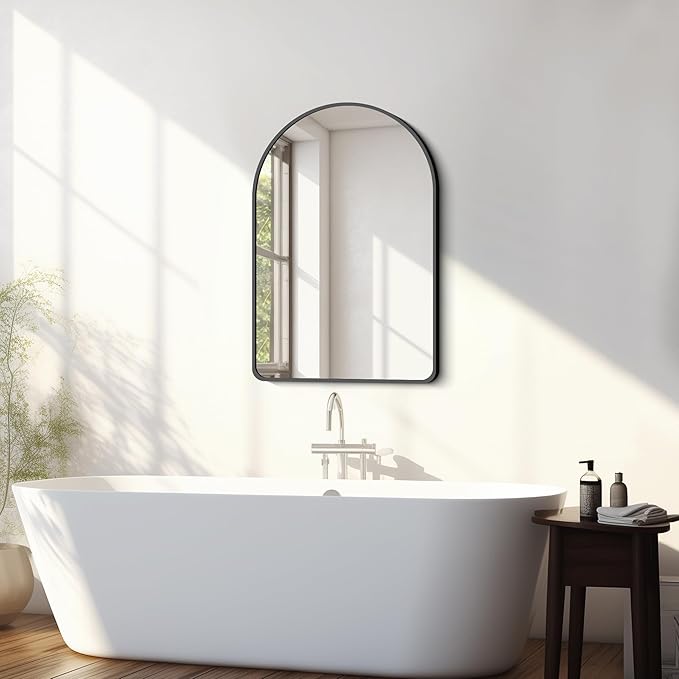 FORBATH Arched Bathroom Mirror 20x28 Inch, Bathroom Mirror Wall Mounted Modern - Image 7