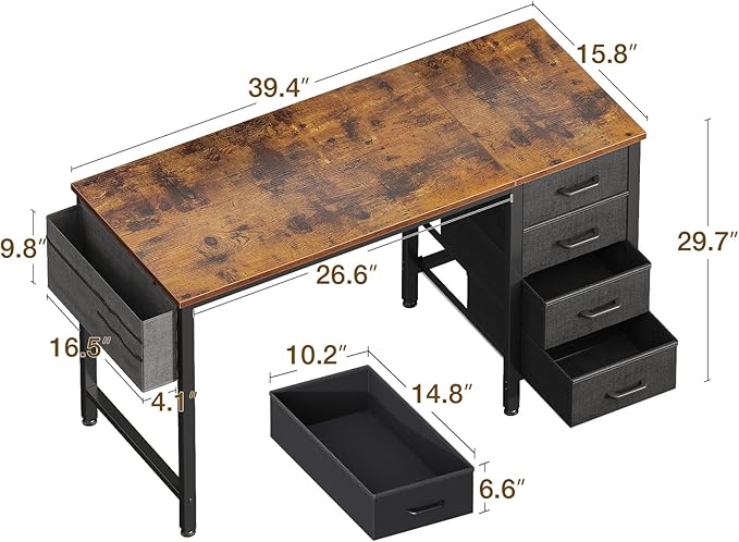 Casaottima 40-Inch Small Desk - Image 3