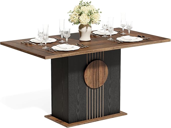 LITTLE TREE Rectangle Dining Table, Modern Kitchen Table Set by LITTLETREE