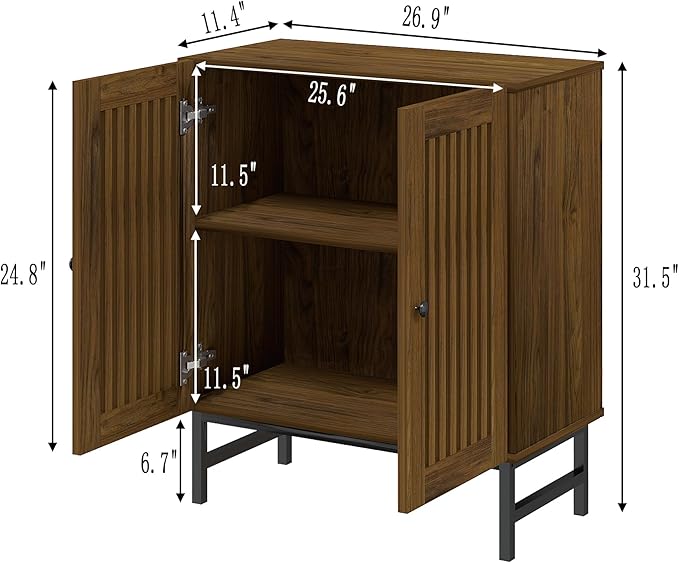Buffet Storage Cabinet with 2 Doors, Kitchen Sideboard with Storage, Coffee Bar - Image 2