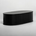 NTC Stream Coffee Table, Modern Oval Wooden Center Table by NTC