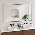Koonmi Black Mirrors for Wall, 30x55 Inch Bathroom Mirror, Rectangular Wall by KOONMI